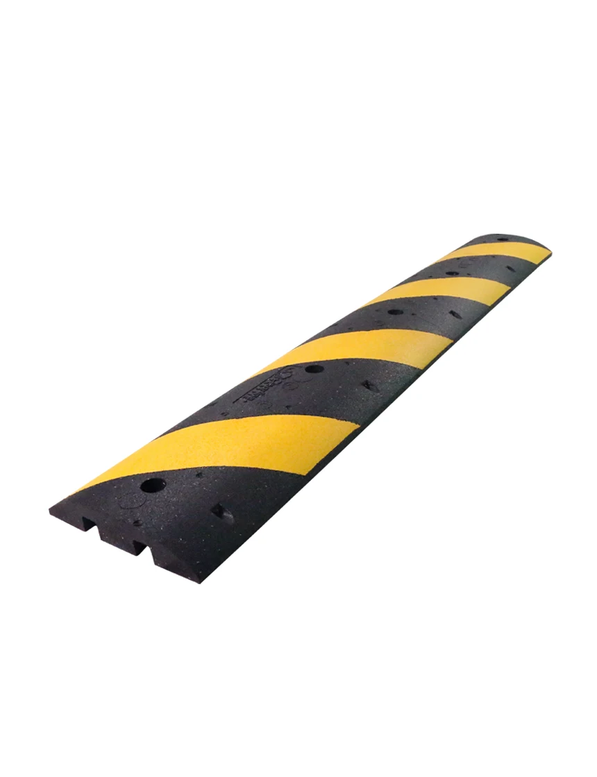 6\u0027 Clearline Standard Duty Rubber Speed Bump w/ Five (5) 3\" Concrete Bolts