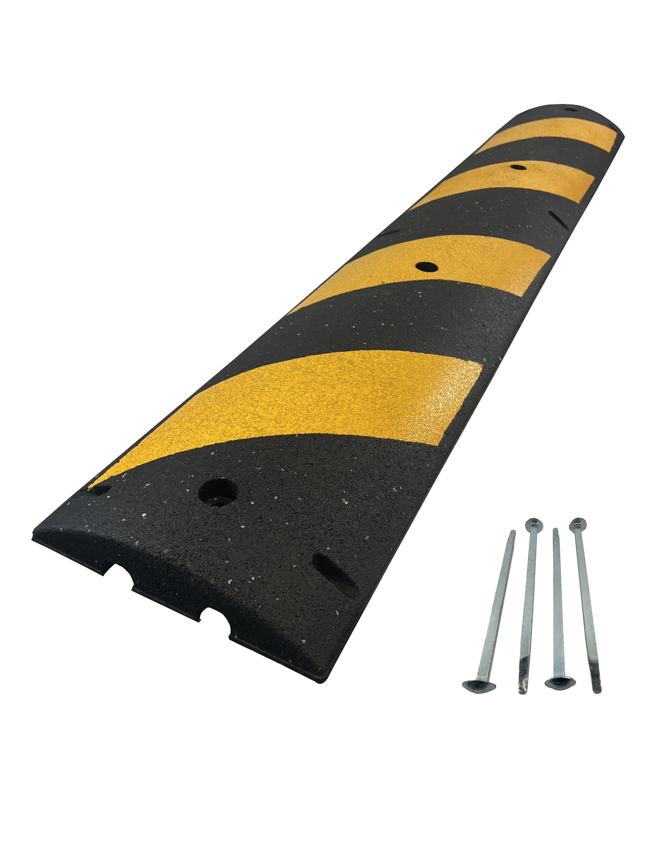 6\u0027 Guma Standard Duty Rubber Speed Bump w/ Five (5) 12\" Steel Spikes