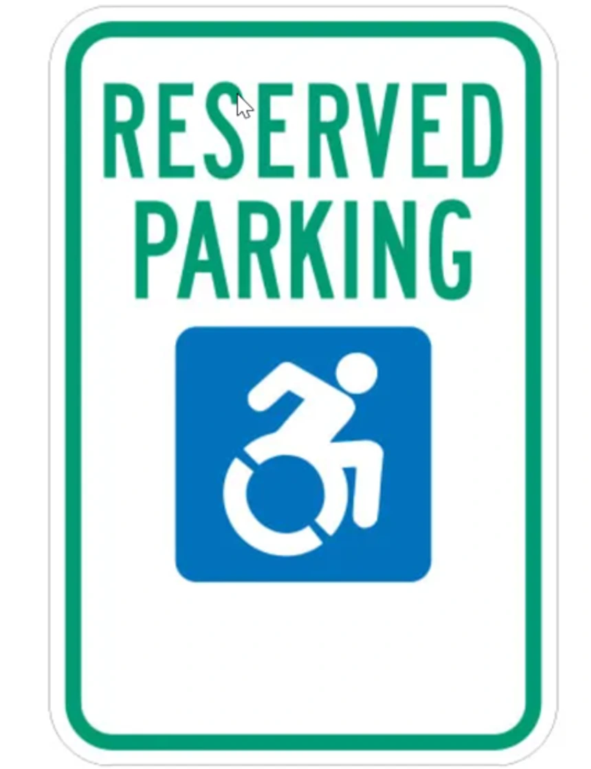 12\" X 18\" New York State Reserved Parking w/ Handicap Symbol Sign, EG Reflective Sheeting