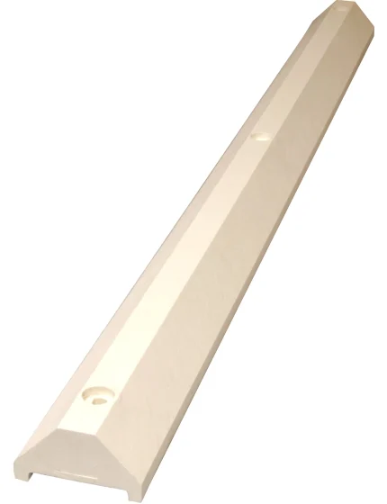 6\u0027, 4\" Tall, \u0027Industrial\u0027 White Recycled Plastic Parking Block w/12\" Spikes