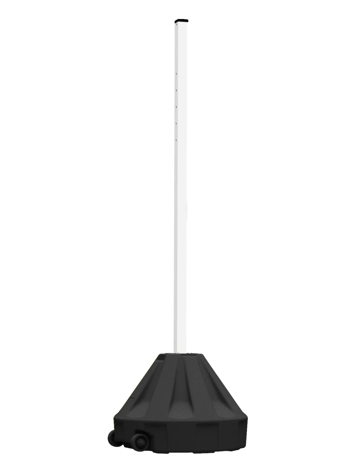 Roll-A-Post Portable Sign Post, 24\" Black Base w/ 72\" Tall White Post