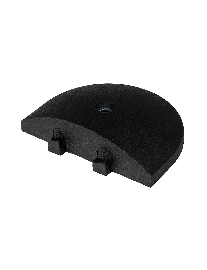 9\" Rounded End Cap For Alley-Bump w/ 12\" Heavy-Duty Galvanized Steel Spikes