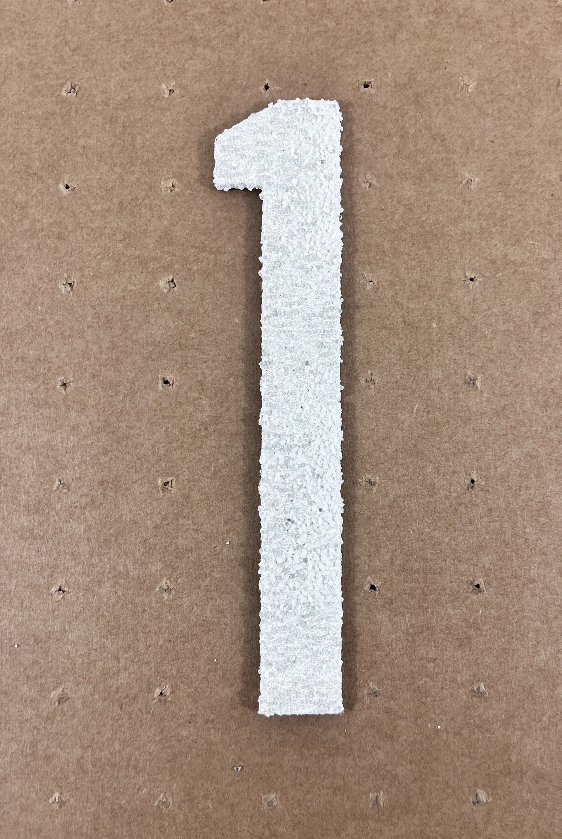 24\" Tall, White, PPG Reflective Premark Thermoplastic Number 1