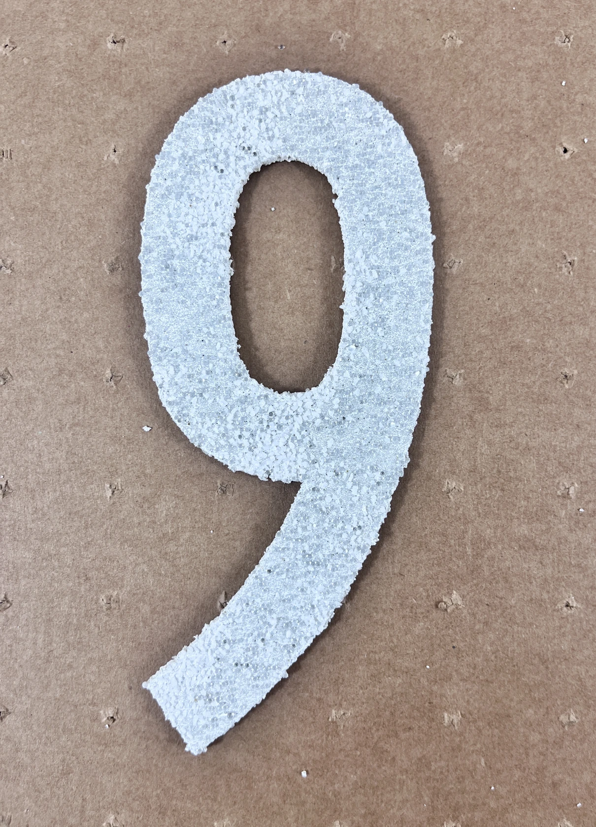 24\" Tall, White, PPG Reflective Premark Thermoplastic Number 9