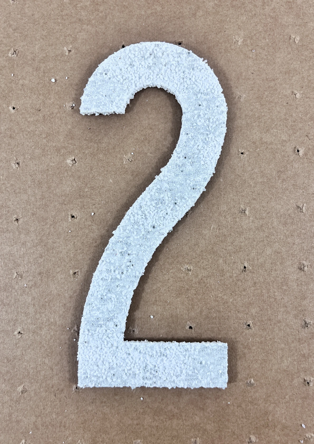 24\" Tall, White, PPG Reflective Premark Thermoplastic Number 2