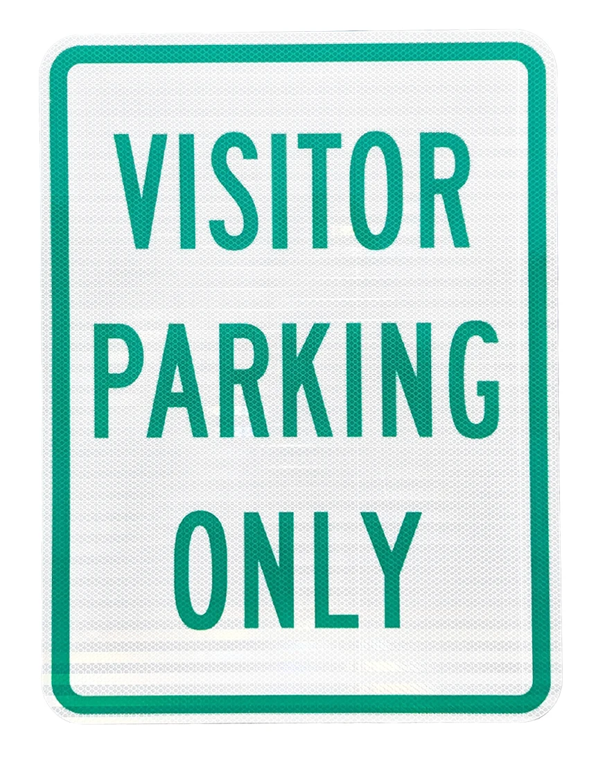 Visitor Parking Only Sign, 18 In X 24 In