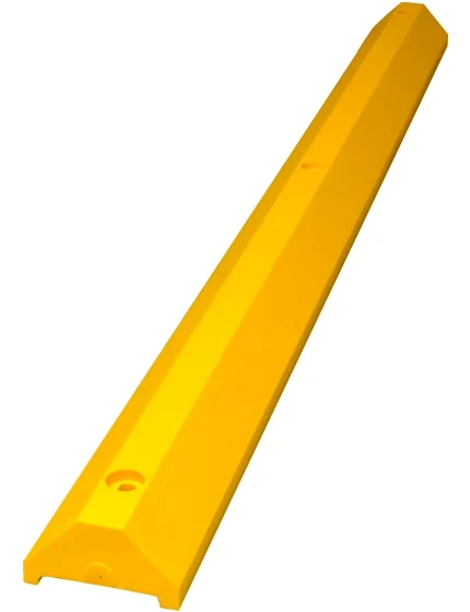 6\u0027, 4\" Tall, \u0027Industrial\u0027 Yellow Recycled Plastic Parking Block w/12\" Spikes