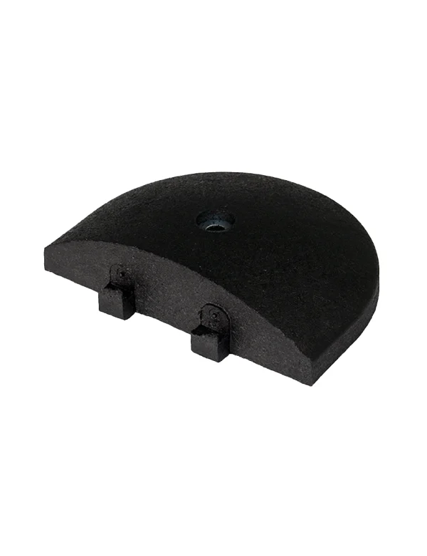 9\" Rounded End Cap for ALLEY-BUMP w/ 18\" Heavy-Duty Galvanized Steel Spikes