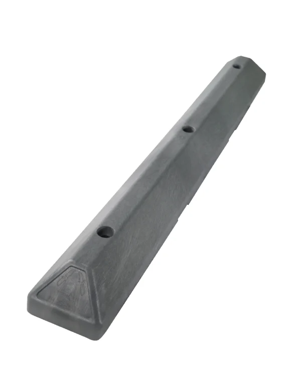 4\u0027 Gray Commercial Parking Block w/ 8\" Lags \u0026 Anchor Fasteners