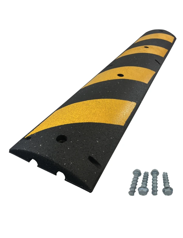 6\u0027 GUMA Standard Duty Rubber Speed Bump with Five (5) 3\" Concrete Bolts