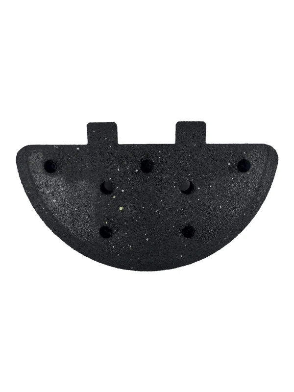 6\" Rounded End Cap For Plasticade Standard Duty Rubber Speed Bump w/ No Mounting Hardware