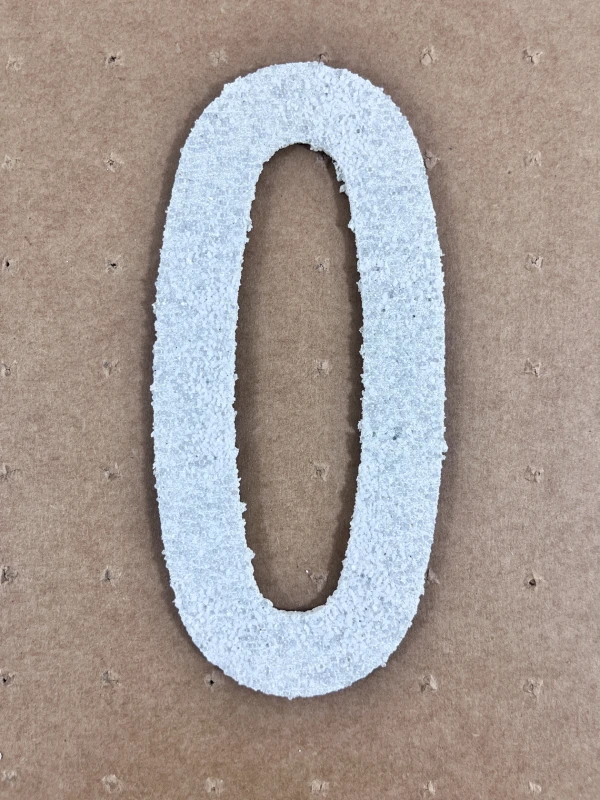 24\" Tall, White, PPG Reflective Premark Thermoplastic Number 0