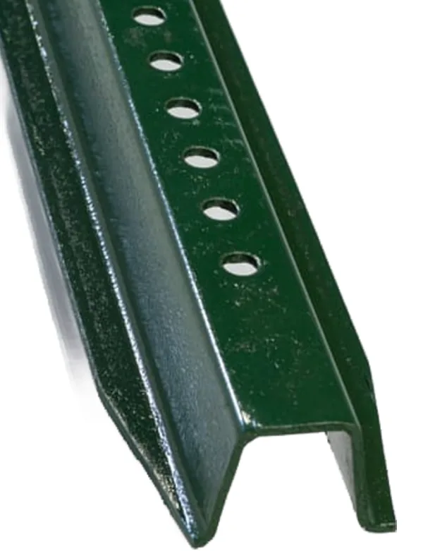 8\u0027 Steel U-Channel Sign Post, Painted Highway Green, 2 lbss/Ft