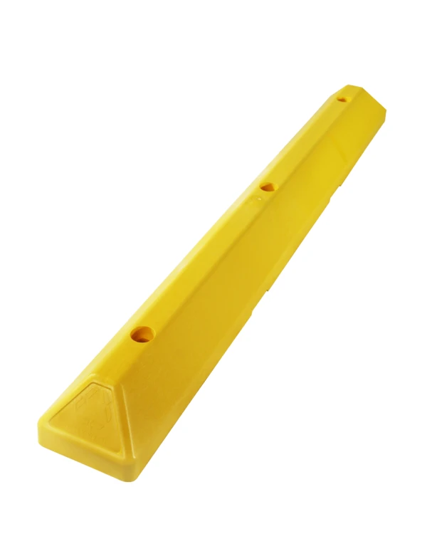 4\u0027 Yellow \u0027Commercial\u0027 Parking Block with three (3) Wedge-Bolt fasteners for Concrete
