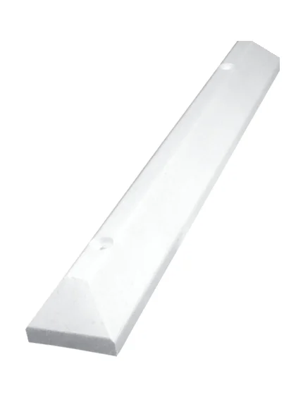4\u0027 White, Heavy-Duty Solid Recycled Plastic Parking Block w/ 8\" Lags \u0026 Anchors