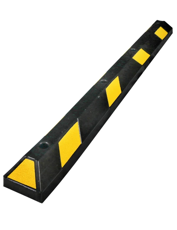 6\u0027 Yellow Rubber Parking Block w/four 5\" Bolts for Concrete