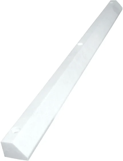 6' Economy Solid Plastic Parking Block - White