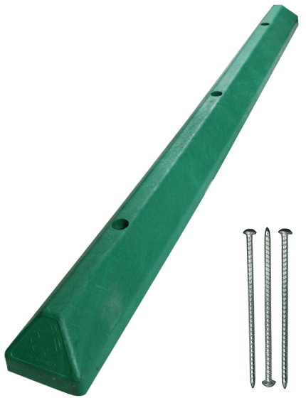 6' Commercial Plastic Parking Block - Green