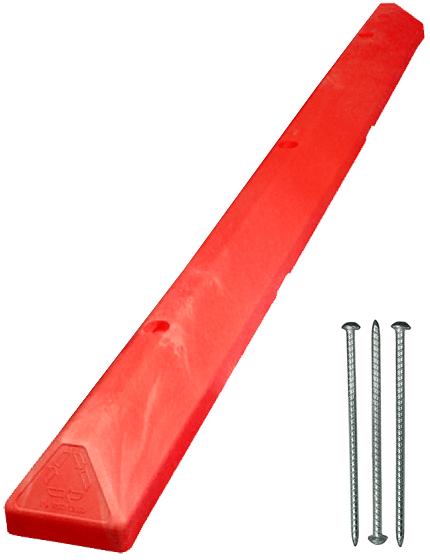 6' Commercial Plastic Parking Block - Red
