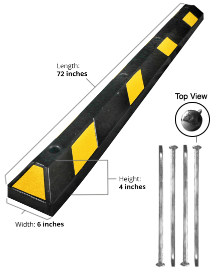 6' Rubber Parking Blocks