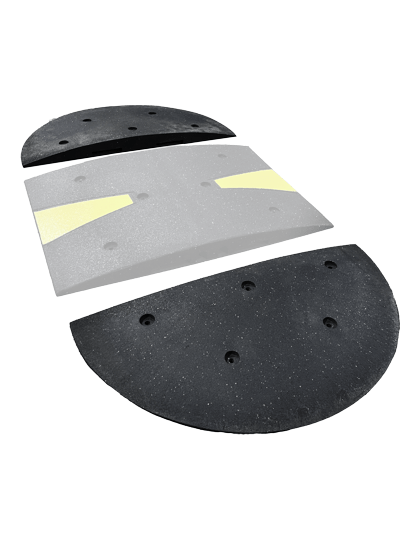 Plasticade Standard Rubber Speed Hump End Cap Kit (two pieces)