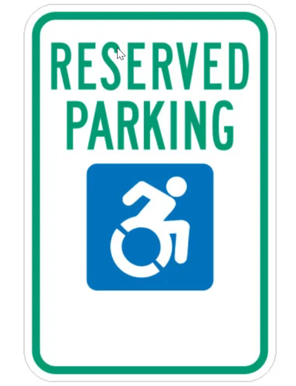 New York Reserved Parking with Handicap Symbol Sign