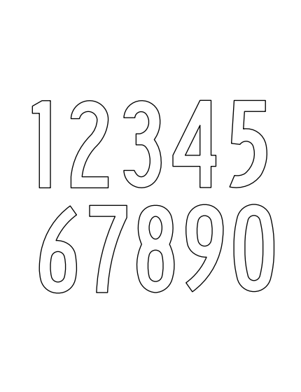Pre-Cut Reflective Thermoplastic Numbers