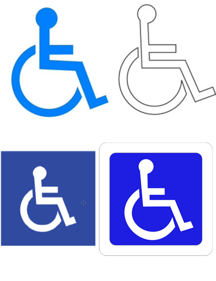 Reflective Thermoplastic Handicapped Symbols