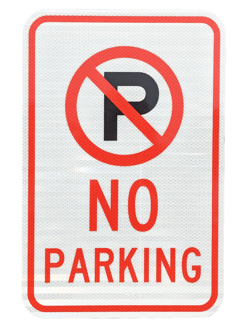 No Parking Symbol & No Parking Text
