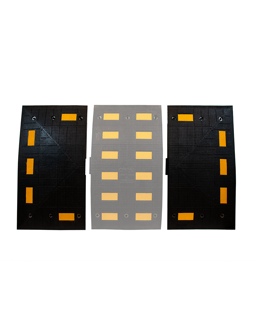 Vulcanized Rubber Speed Hump End Kit (two pieces)