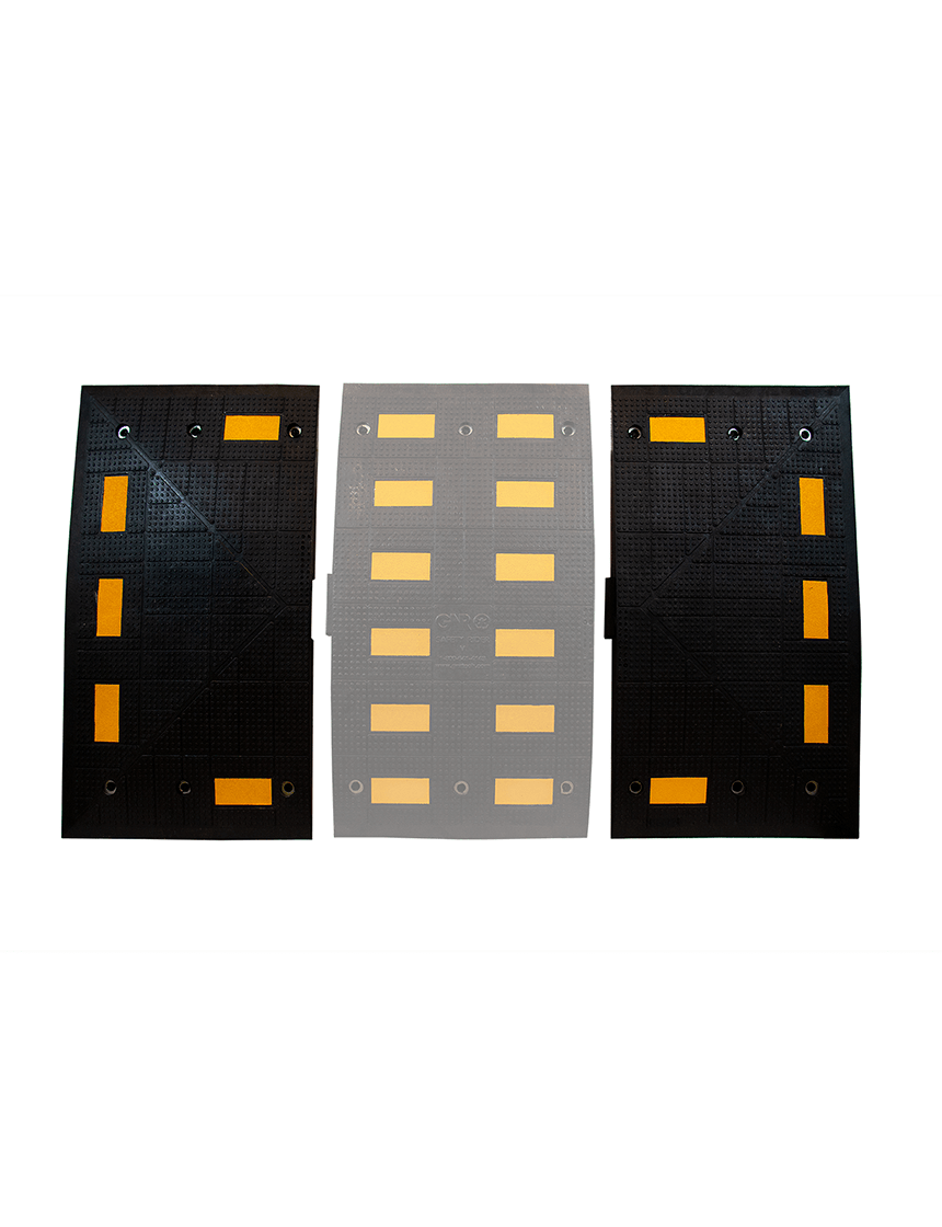 Vulcanized Rubber Speed Hump End Kit (two pieces)