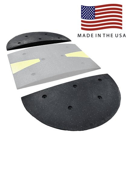 Plasticade Standard Rubber Speed Hump End Cap Kit (two pieces)