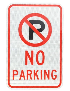No Parking Symbol & No Parking Text