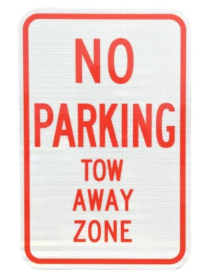 No Parking Tow Away Zone